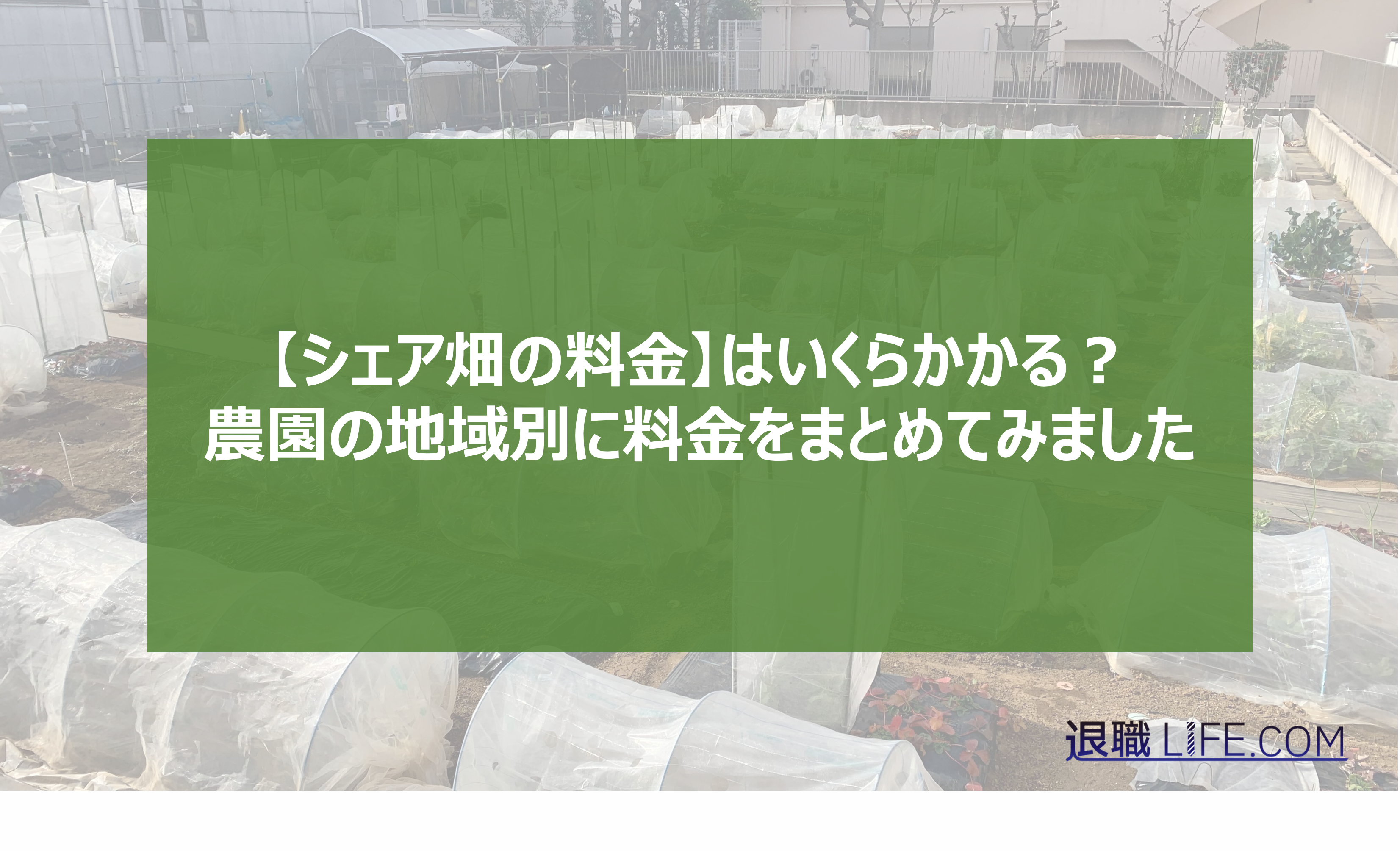 シェア畑の料金